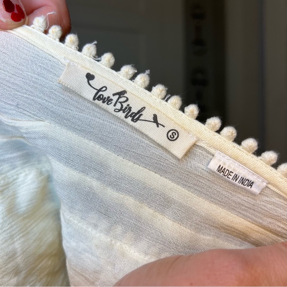 Love Birds White crochet tank top - Picture 3 of 7